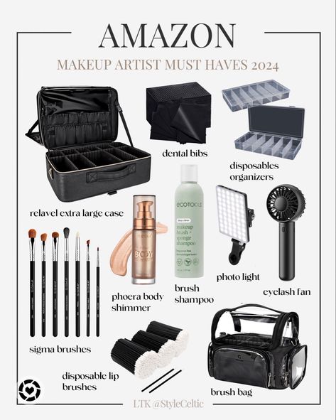 Makeup Kit Must Haves, Makeup Artist Set Up, Makeup Artist Must Haves, Makeup Kit Organization, Makeup Theory, Makeup Artist Kit Organization, Waterline Eyeliner, Makeup Artist Career, Mua Kit