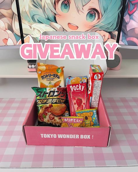 ♡ JAPANESE SNACK BOX GIVEAWAY ♡ Who’s craving Japanese snacks?🙌💕 @tokyowonderbox and I will be giving away a Japanese snack box full of delicious treats to one lucky winner! 🍡🍥 How to join : ➡️follow @tokyowonderbox and @cozy.cess ➡️like and save this post ➡️tag 2 friends in the comments(unlimited entries ok) ➡️share this post to your story, tag me and @tokyowonderbox ➡️ Like , comment, and share my most recent reel on your story and tag me🍘 ‼️BEWARE OF FAKE ACCOUNTS impersonating me! I... Japanese Snack Box, Lucky Box, 2 Friends, Japanese Snacks, Delicious Treats, Snack Box, Gaming Setup, Yummy Treats, Gaming