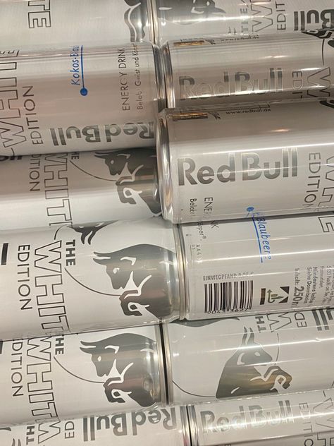 Red Bull White, Redbull White, Coconut Red Bull, Redbull Aesthetic, Fall Basket Ideas, Red Bull Drinks, Red Bul, Best Energy Drink, Wicked Game