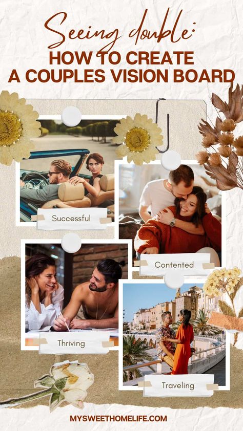 Vision Board For Married Couples, Vision Board Ideas For Couples, Couple Vision Board Ideas, Vision Board For Couples, Couples Vision Board Ideas, Vision Board Couple, Couple Vision Board, Marriage Vision Board, Couples Vision Board