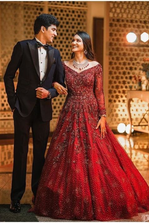 Presenting you Elegant Reception Gowns for brides. From princess bridal gown to simple bridal gown, we have got variety of designs, #weddingbazaar#indianwedding #gownforbridereception #receptiongownforbride #receptiongownwedding #receptiongownindianbridallatest #receptiongownindianbridal #receptiongownindianwedding #receptiongownlatest #receptiongownevening #receptiongownforbridesister #receptiongownred #receptiongownblue #receptiongownpink #receptiongownlook #receptiongowngreen #receptiongown Bride Groom Wedding Dress Indian, Wedding Gown Indian Receptions, Engagement Outfits For Indian Bride, Mehandi Night Dress For Bride, Gowns Dresses Indian Receptions For Bride, Reception Look Bride Indian Gown, Reception Gowns Indian Bridal Latest, Marriage Reception Dress Indian, Indian Wedding Reception Outfit Couple