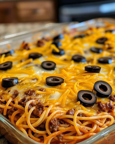 Cooktop Cove Recipes, Taco Spaghetti Casserole, Spaghetti Dishes, Pasta Casseroles, Cooktop Cove, Pasta Ideas, Taco Spaghetti, Spaghetti Casserole, Italian Foods