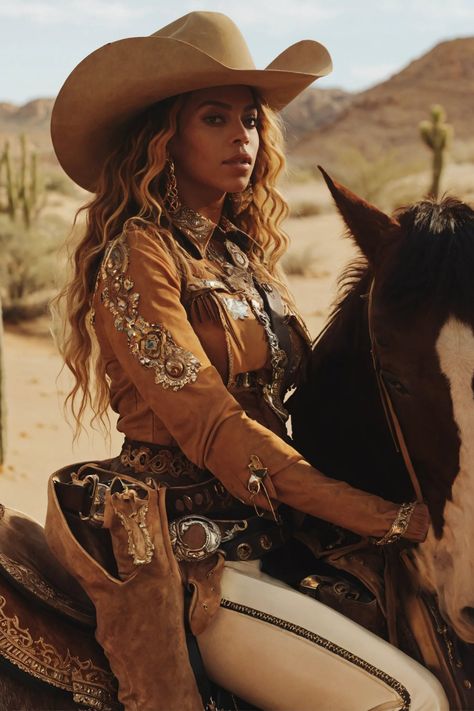 Beyonce's AI version is taking over the country scene with her new song 'Texas' - we're obsessed! 🤠 Beyonce Cowboy Outfit, Golden Cowgirl, Beyonce Cowboy Carter Outfit, Beyonce Country Aesthetic, Beyonce Country, Beyonce Cowboy Carter, Beyonce Cowboy, Vaquera Outfits, Western Glam