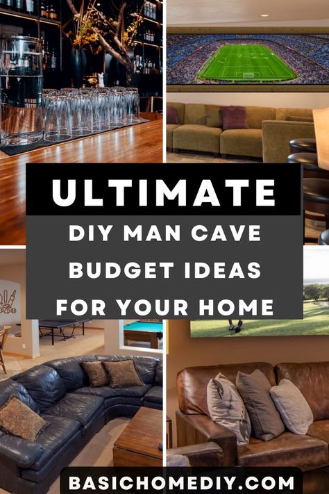 "Create the ultimate man cave without breaking the bank! 🛠️ Discover the best budget-friendly DIY ideas to turn your space into the ultimate retreat for guys. From rustic decor to awesome entertainment setups, we've got you covered. 💼💡 #DIYManCave #BudgetFriendlyIdeas #UltimateRetreat Man Cave Bathroom Ideas, House Decorating Ideas Bedroom, Man Cave Shed Ideas, Diy Man Cave, Dream Man Cave, Hunting Man Cave, Man Cave Ideas, Man Cave Shed, Man Cave Bathroom