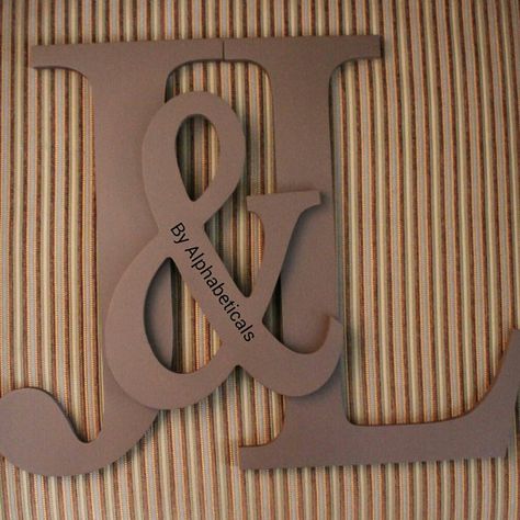 Decorative Wall Letters Large Wooden Monogram by Alphabeticals Decorate Letters, Couple Monogram, Monogram Wall Decor, Apartment Wall Decor, Wooden Wall Letters, Letter Wall Decor, Decorating Walls, Wooden Monogram, Hanging Letters