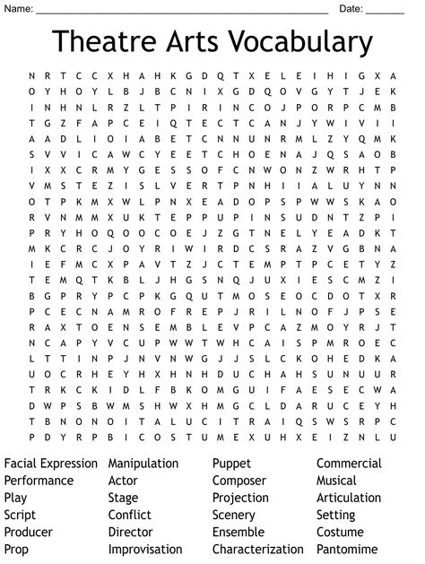 Theatre Arts Vocabulary Word Search Pokemon Word Search, Chemical Bonds, Easy Word Search, Nonrenewable Resources, Atomic Structure, Music Worksheets, Reading Comprehension Skills, Computer Basics, Peer Pressure