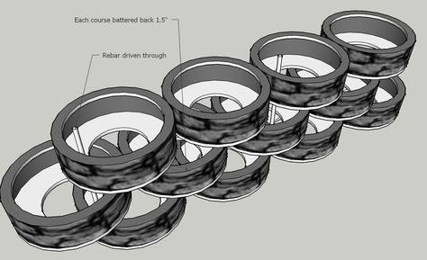 Reuse Old Tires, Tire Swings, Tire Garden, Tire Art, Earthship Home, Earth Sheltered, Landscaping Retaining Walls, Tyres Recycle, Old Tires