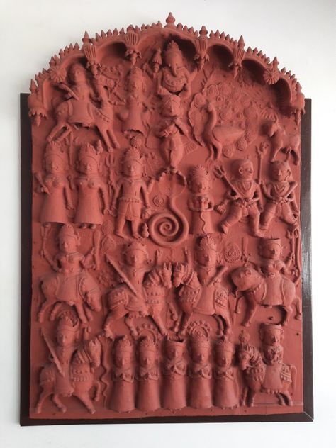 Its molela Terracotta traditional art called 24 Avatar Morti Terracotta Mural, Terracotta Design, Terracotta Wall Art, Terracotta Wall, Clay Work, Business Furniture, Mural Painting, Traditional Art, Avatar