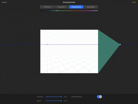 How to use 2D Grid, Isometric, and Perspective Drawing Guides - Procreate® Insight Procreate Perspective, Perspective Guide, Drawing Guides, New Drawing, Vanishing Point, Point Perspective, Perspective Drawing, Guided Drawing, Being Used