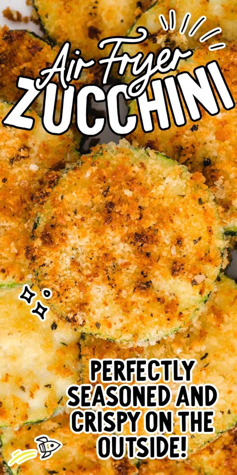 This easy air fryer zucchini recipe is so crispy and delicious you won’t be able to stop yourself from having just one more. rn Fried Zucchini Air Fryer, Air Fryer Xl Recipes, Air Fried Zucchini, Fried Zucchini Recipes, Best Zucchini Recipes, Air Fryer Zucchini, Zucchini Recipes Healthy, Easy Zucchini Recipes, Air Fryer Recipes Vegetarian