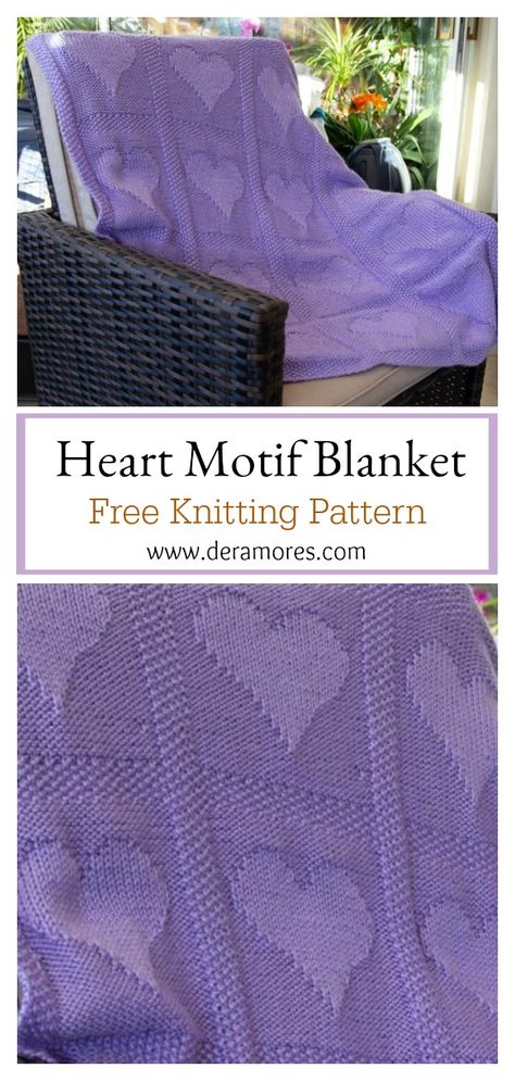 Knitted Toys Free, Knit Baby Blanket Pattern, Heart Blanket Pattern, Cable Knit Baby Blanket, Motif Blanket, Simple Blanket, Baby Blanket Knitting Pattern Easy, Knitted Heart Pattern, Knit Afghan Patterns