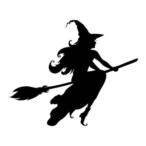 Witch Cottagecore, Cottagecore Dark Academia, Witch Silhouette, Cottagecore Dark, Silhouette Drawing, Beautiful Witch, Retro Halloween, Window Decals, Scrapbook Kits