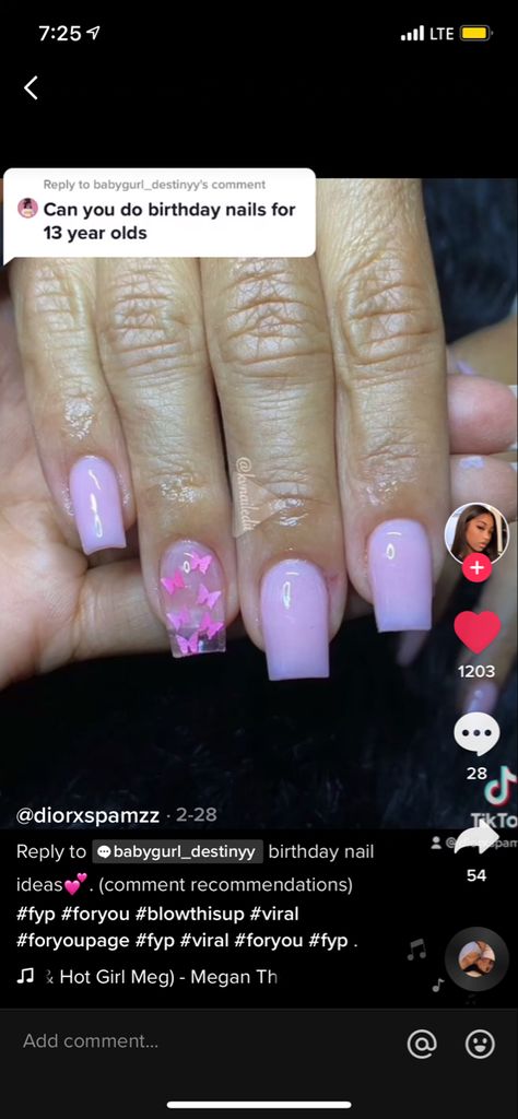 Cute Nails For 10 Yr, Short Coffin Nails Designs, Birthday Nail Designs, Teen Nails, Summer Gel Nails, Graduation Nails, Short Coffin Nails, Short Gel Nails, Grunge Nails