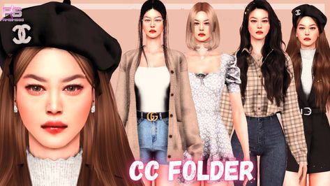 Kim Hwa-young | FamSimsss on Patreon Sims 4 Cc Korean, Kpop Clothes, Cc Folder, Sims 4 Cc Folder, Packing Clothes, Clothes Korean Style, Famous Fashion, Sims 4 Clothing, Sims 4 Cc