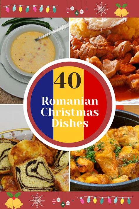 Romania's Most Popular Christmas Dishes Romanian Christmas Cookies, Romanian Side Dishes, Romanian Christmas Food, Russian Christmas Food, Romanian Christmas, Romanian Dishes, Romanian Cuisine, Romania Food, Food Europe