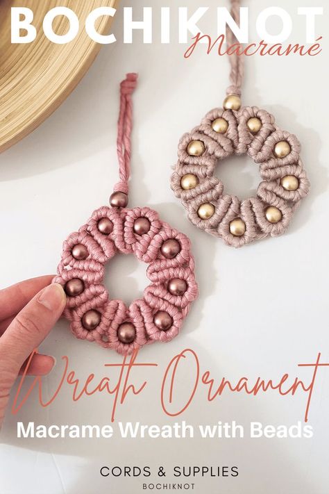 Get creative this holiday season! Dive into our latest YouTube tutorial where we teach you to make a DIY Mini Macramé Christmas Wreath with the added charm of beads. 🌟📿 #HandmadeHolidays #CraftingJoy Macrame Wedding Decor, Macrame Cords, Free Macrame Patterns, Macrame Owl, Macrame Supplies, Mini Macrame, Christmas Ornament Wreath, Diy Christmas Decorations Easy, Ornament Tutorial