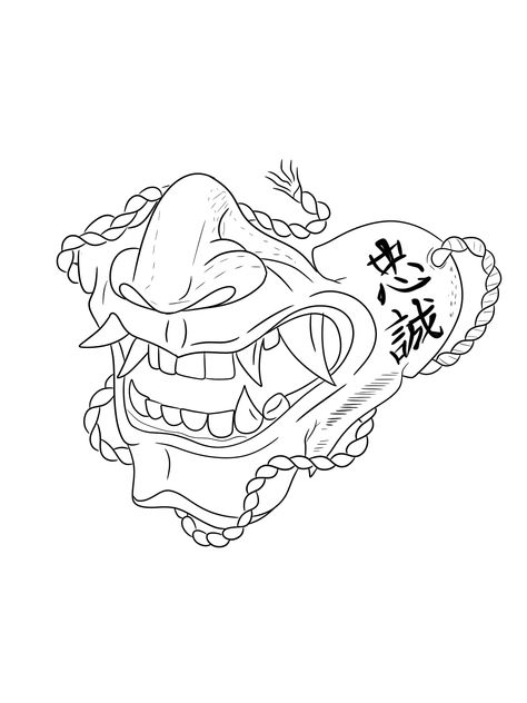 Oni Mask Tattoo Stencil, Oni Mask Sketch, Oni Mask Drawing, Tattoo Designs Drawings Sketches, Chinese Mask, Japanese Hand Tattoos, Flower Leg Tattoos, Egyptian Eye Tattoos, Oni Mask Tattoo