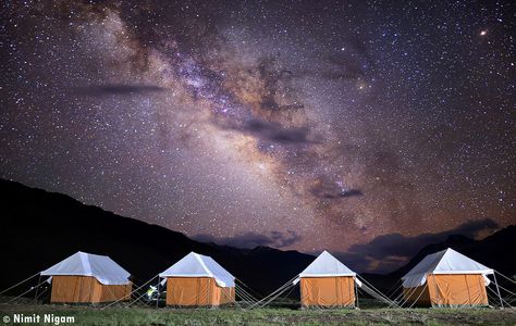 https://flic.kr/p/JKUm9w | Night at Chandra taal | Milkyway rising from back of our tents at Chandratal ( also known as Chandra lake, chandra taal lake, chandrataal or chandra tal ). Altitude: 4,300 metres (14,100 ft) State: Spiti, Himachal Pradesh, India  Chandra Taal (meaning the Lake of the Moon), or Chandra Tal, is situated at an altitude of about 4,300 metres (14,100 ft) in the Himalayas.[1] Mountains of scree overlook the lake on one side, and a magnificent cirque presents a view on th... Chandrataal Lake, Chandratal Lake, Ladakh India, Buy Paintings Online, Spiti Valley, Lake Photography, Water Bodies, The Himalayas, Himachal Pradesh