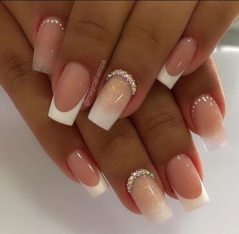 Teen Nails, Silver Nail Designs, Nail Looks, French Tip Nail Designs, Polygel Nails, Nail Design Ideas, Best Nail Art Designs, Nail Health, Silver Nails