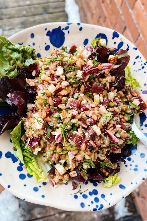 Easy Chopped Winter Salad  — Hello Fran Salad With Beets, Chicory Salad, Baked By Melissa, Grainy Mustard, Chopped Salad Recipes, Preserved Lemons, Winter Salad, Beet Salad, Seasonal Ingredients