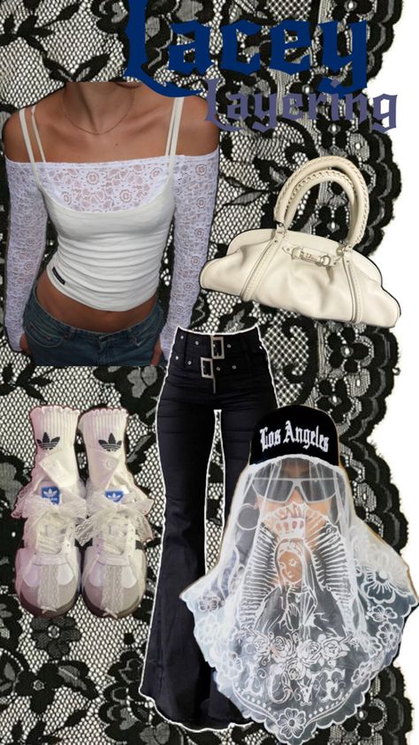 Fashion aesthetic outfit lace vail avant-garde cool aesthetic Y2k Lace Top Outfit, Y2k Lace Top, Lace Top Outfit, Aesthetic Cool, Top Outfit, Lace Top, Top Outfits, Outfit Inspo, Lace