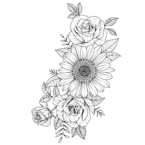 Pin on Tattoo me! White Sunflower Tattoo, Black And White Sunflower Tattoo, Sunflower Tattoo Ideas, Biomechanical Tattoo Design, White Sunflower, Minimal Tattoo Design, Illustration Tattoo, Tattoo Zeichnungen, Biomechanical Tattoo