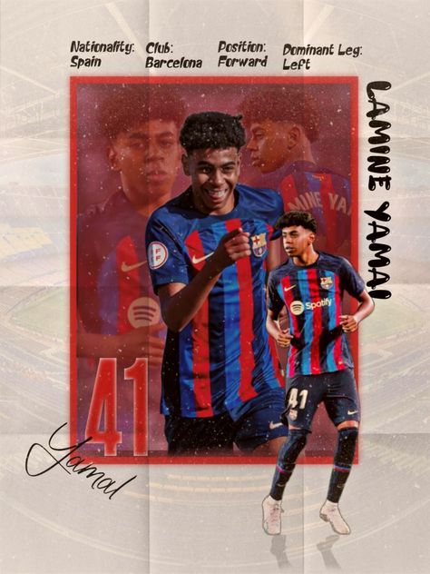 Football
Spain
Barcelona
Ball
Lamine
Yamal
Youngster Barcelona Poster Design, Football Players Poster, Football Design Poster, Football Poster Design, Barcelona Poster, Football Things, Football Posters, Fit Guys, Barcelona Team