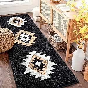 Boho Bathroom Rugs Black Aztec Bath Mat Non Slip Long Bathroom Rug Runner Luxury Soft Absorbent Carpet for Bathroom Shower Kitchen Entryway Modern Western 20x47 Long Bathroom Rug, Aztec Bathroom, Western Farmhouse Decor, Bathroom Rug Runner, Boho Bathroom Rugs, Long Bathroom Rugs, Long Bath Mat, Boho Bathroom Rug, Long Bathroom