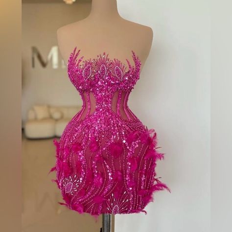 Wore It Once. This Dress Is Still Brand New Pink Birthday Dress Black Women, Pink Leather Dress, Pink Birthday Dress, Swimwear Ideas, Birthday Behavior, Birthday Dress 21st, Birthday Fit, Birthday Dress Women, Birthday Outfit For Women