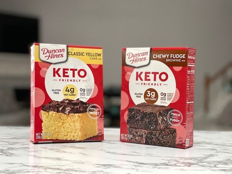 Duncan Hines Keto Cake Mix Recipes, Yellow Cake Mix Recipes, Dolce Poche Calorie, Brownie Mix Recipes, Cake Mix Brownies, Galletas Keto, Cake Mix Muffins, Keto Cupcakes, Cake Brownie