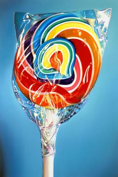 Sarah Graham -  Still Life:  Rainbow Swirl Sarah Graham Artist, Sweets Photography, Confectionary Art, Sarah Graham, Sweet Drawings, Art Alevel, Gcse Art Sketchbook, Candy Art, Rainbow Swirl