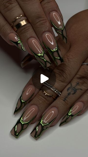 DANI/ NAIL EDUCATOR on Instagram: "Love me some chrome tips 💚🫶🏽
.
.
✨Products from @notpolish_nails ✨
Discount code DJMNAILS 
💚Chrome 
💚 Black gel duo 
💚Gem gel 
💚Nude panther

#charlottenc #charlottenails #charlottenailtech #charlottenailsalon #charlottenailartist #charlottenailtechs #cltnails #charlottenailtech" Notpolish Nails, Chrome Tips, Imagine Dragons, Nail Tech, Nail Artist, Nail Salon, Love Me, Discount Code, Karaoke