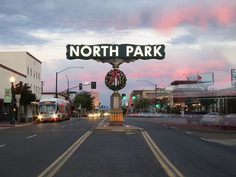 North Park San Diego, San Diego Neighborhoods, San Diego City, Holiday Parades, Urban Village, San Diego Living, San Diego Houses, California Map, Downtown San Diego