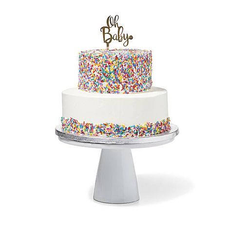 Oh Baby Signature Cake | Publix Super Markets Sophisticated Baby Shower, 2000 Calories A Day, Sprinkles Birthday Cake, Bakery Cake, Sprinkle Cake, Rainbow Baby Shower, Personalized Cakes, Baby Shower Party Favors, Rainbow Sprinkles