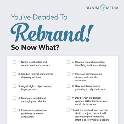 It’s vital to keep up with the times & evolve your brand. When you're ready to refresh your visual identity, here's a useful checklist that you can download for some high-level next steps to ensure your rebranding process is smooth and stays on schedule. #linkinbio #rebranding #rebranding #digitalmarketing #businessintelligence #marketing #branding #advertisingandmarketing Marketing Branding, Business Intelligence, Customer Feedback, Do It Right, Now What, Brand Ambassador, Social Platform, The Times, High Level