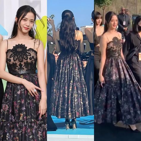 Jisoo Gown, Classic Evening Dress, Dress Red Carpet, Dress Outfit, Blackpink Jisoo, Dress Red, Elegant Dresses, Evening Dress, Trendy Outfits