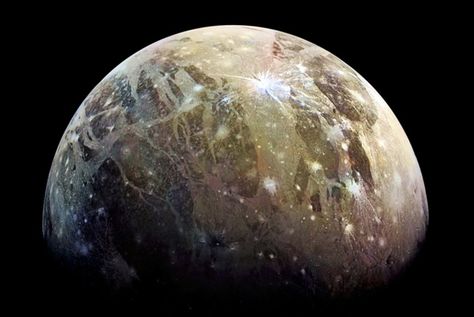 Jupiter's moon Ganymede has powerful chorus waves | Space | EarthSky Ganymede Moon, Carl Sagan Cosmos, Jupiter Moons, You Are My Moon, Planets And Moons, Carl Sagan, Amazing Spaces, To Infinity And Beyond, Our Solar System