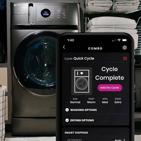 UltraFast Combo All In One Washer Dryer, Dryer Exhaust Vent, Combo Washer Dryer, Smart Washer And Dryer, Laundry Room Ideas Small Space, House Appliances, Dream Laundry Room, Laundry Solutions, Ge Appliances