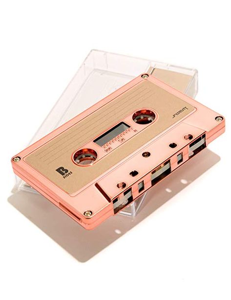 Cassette Tape Unraveled, Tape Recorder Aesthetic, Sticker Moodboard, Promotion Card, Typography Book, Rose Gold Chrome, Audio Tape, Audio Cassette Tapes, Old Pink