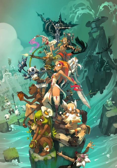 Wakfu Illustrations by Gueuzav | Cuded Wakfu Mmorpg, Wakfu Manga, Computer Game, 캐릭터 드로잉, Animation Art, Character Illustration, Cartoon Characters, Game Art, Comic Art