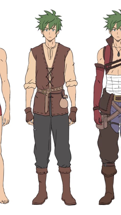 Male Peasant Outfit, Adventurer Outfit Drawing, Adventure Outfit Male, Medevil Outfits Male Drawing, Farmer Character Design Male, Fantasy Peasant Male, Medieval Outfit Drawing, Villager Clothes, Squire Aesthetic