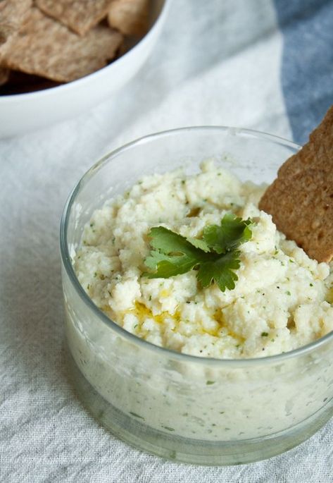 Hearts of Palm Dip - A Beautiful Plate Summer Dip Recipes, Heart Of Palm, Hearts Of Palm, Vegan Dip, Small Food Processor, Vegan Appetizers, Dip Recipes, Appetizer Snacks, Cilantro