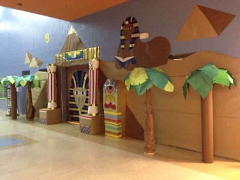 Egypt Vbs Decorations, Egypt Decorations, Egypt Vbs, Egyptian Decorations, Ancient Egypt Activities, School Wide Themes, Egypt Activities, Egyptian Crafts, Ancient Egypt Projects