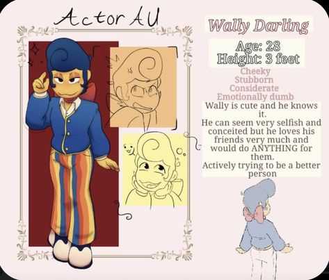 Actor Wally, Actor Au, Wally Au, Welcome Home Posters, Welcome Home Images, Scary Movie Characters, Silly Puppets, Clown Illustration, Wally Darling