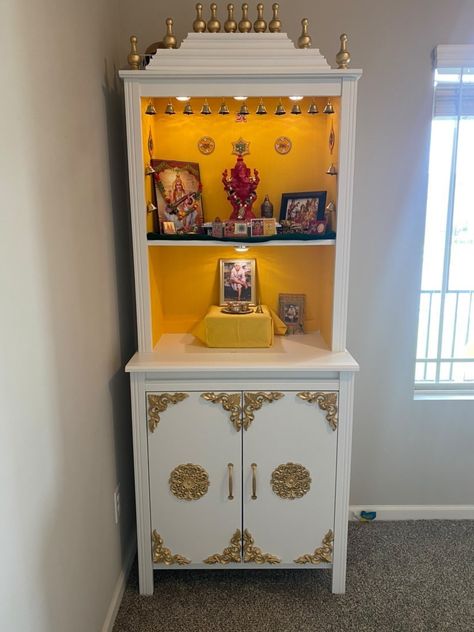 Reader’s Gallery Home Temple Ideas Puja Room, Pooja Shelf, Pooja Room Ideas Indian, Modern Dressing Table Designs, Pooja Door, Pooja Unit, Pooja Door Design, Mandir Decoration, Indian Room