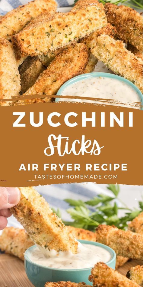 These zucchini sticks are a great option for your next appetizer platter.   Coated in seasoned breadcrumbs and air fried, they are crunchy on the outside and soft on the inside.  Serve with your favourite dip and enjoy. Air Fried Zucchini Sticks, Shredded Zucchini Recipes, Zucchini Sticks Recipes, Fried Zucchini Sticks, Canned Zucchini, Zucchini Chips Recipe, Air Fryer Zucchini, Appetizer Platter, Zucchini Sticks