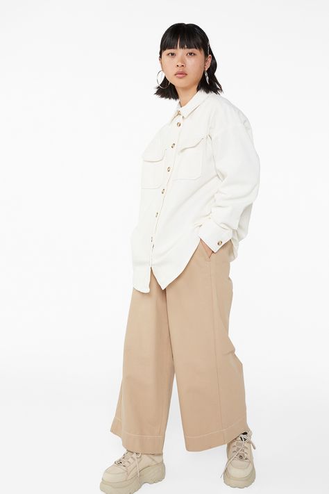 White Corduroy Shirt, Neutral Oversized Button-up Top, Classic Button-up Corduroy Tops, Oversized Button-up Zara Blouse, Button-up Corduroy Top With Corduroy Collar, Corduroy Blouse, Corduroy Shirt, Tie Front Blouse, Striped Long Sleeve Shirt