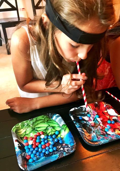 Play this Minute to Win It superhero party game at your next party to guarantee laughs! Superhero Games, Superhero Party Games, Spider Man Birthday Party, Super Hero Day, Superhero Party Ideas, Marvel Birthday, Marvel Birthday Party, Marvel Party, Spider Man Birthday