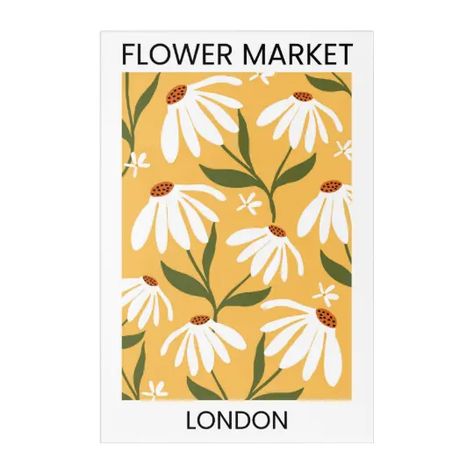 Flower Market London Acrylic Print | Zazzle.com Flower Market London, London Poster, Rustic Wall Art, Rustic Wall, Flower Market, Canvas Print, London, Wall Art, Canvas