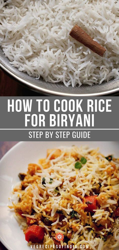 How To Cook Biryani Rice, Byriani Rice Recipe, Plain Biryani Rice Recipe, Briyani Receipes, Biryani Rice Recipe, Egg Biryani Recipe, Basmati Rice Recipe, Vegetable Biryani Recipe, Egg Biryani